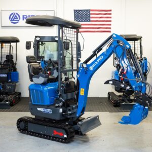 Rippa R13 Pro mini excavator in Portland Oregon full machine showroom view
