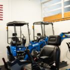 Rippa R13 Pro mini excavator operator seat and joystick controls