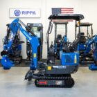 Rippa R10G compact mini excavator with front blade and tracks