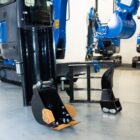 Rippa R10 Eco with cab mini excavator attachment set including bucket and ripper