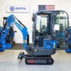 Rippa R10 Eco with cab mini excavator side profile with boom and tracks